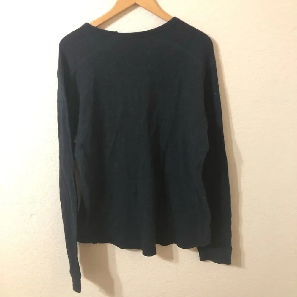 Vince Mens Cotton Black Gray Sweater Shirt - Size XL